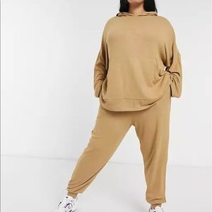 Camel Oversized Sweat Set